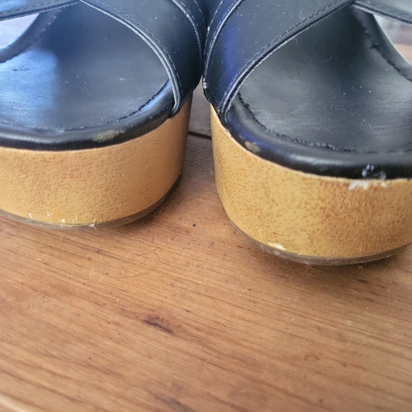 G By Guess Black Slingback Wedge Sandals/ GGDEE Style / 8.5M - Picture 10 of 12